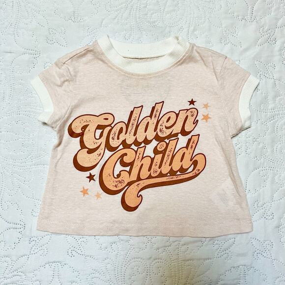 Tiny Whales Golden Child Ringer Tee Size 2 - Picture 2 of 6